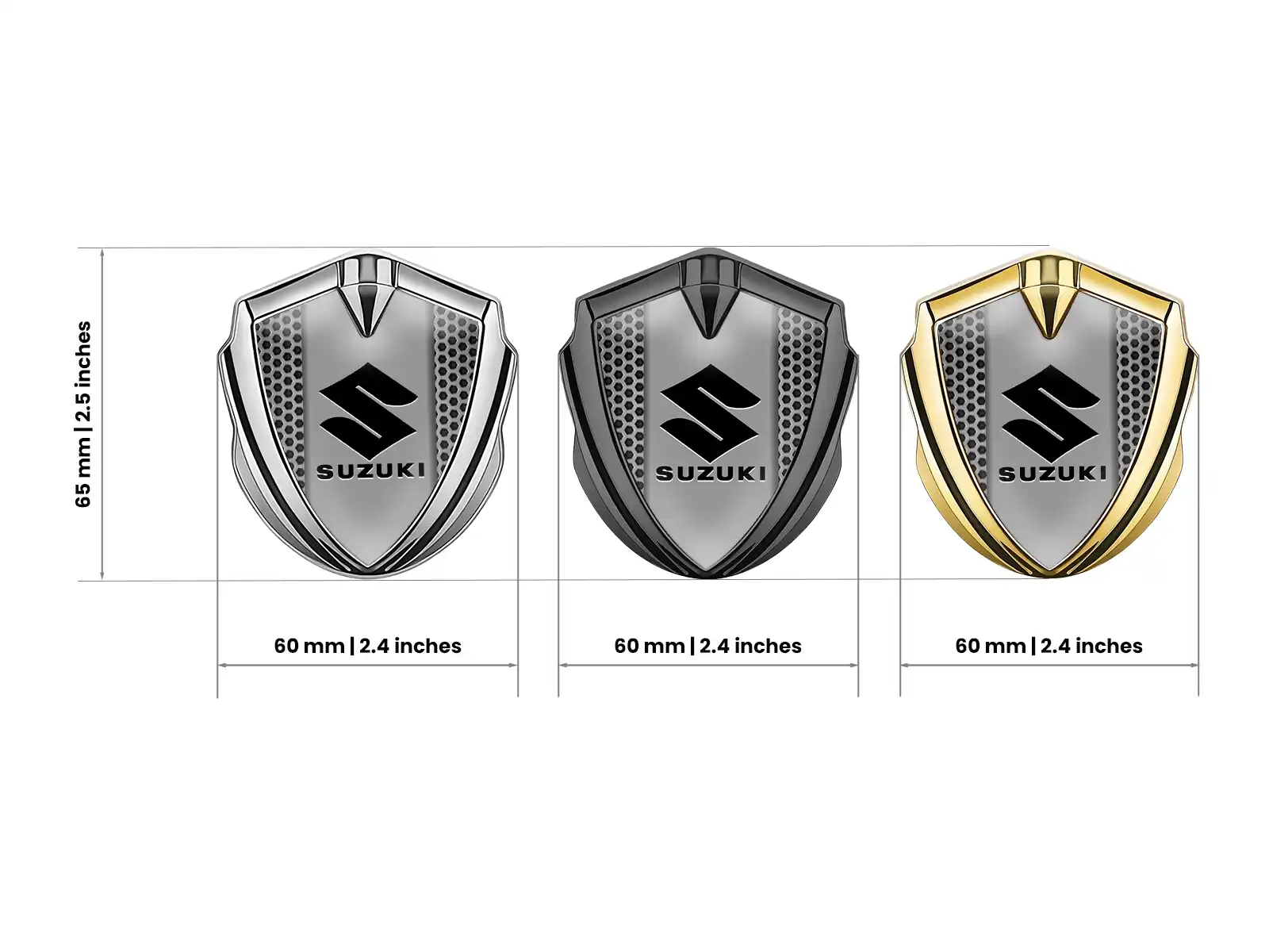 Suzuki Emblem Car Badge Racing Design Glossy Finish